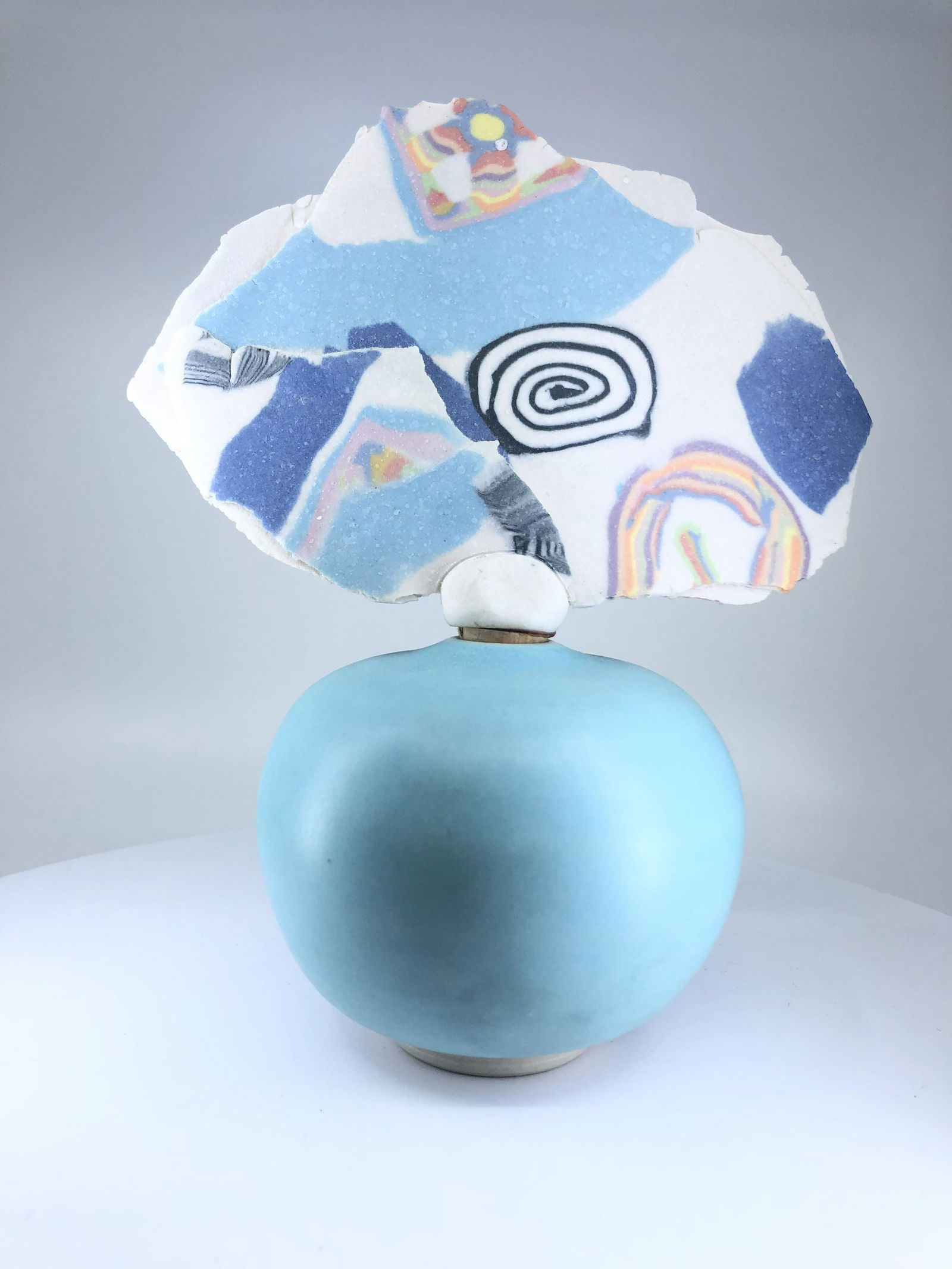 Beautiful hand painted  Ceramic perfume bottle (1 of 1)