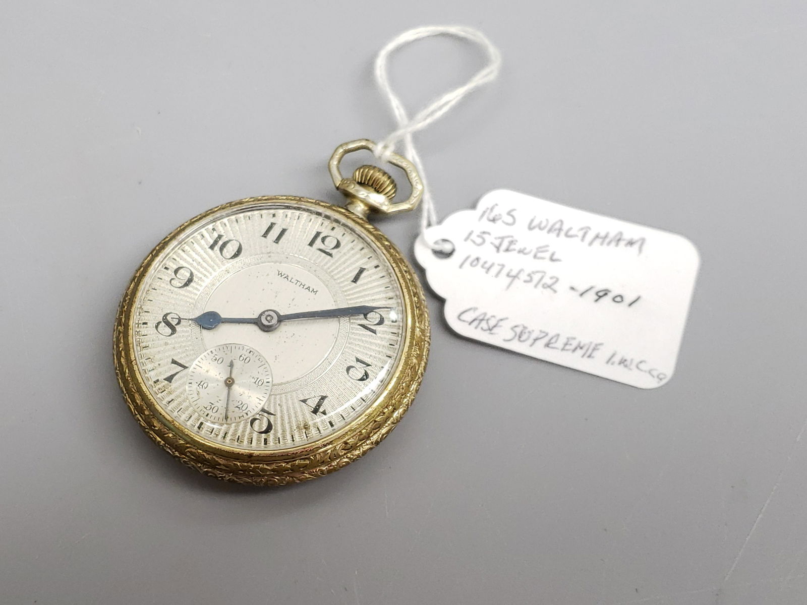 WALTHAM GOD PLATE VINTAGE POCKET WATCH (1 of 2)