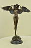 WEINMAN NUDE WIGNED LADY ANGER BRONZE SCULPTURE