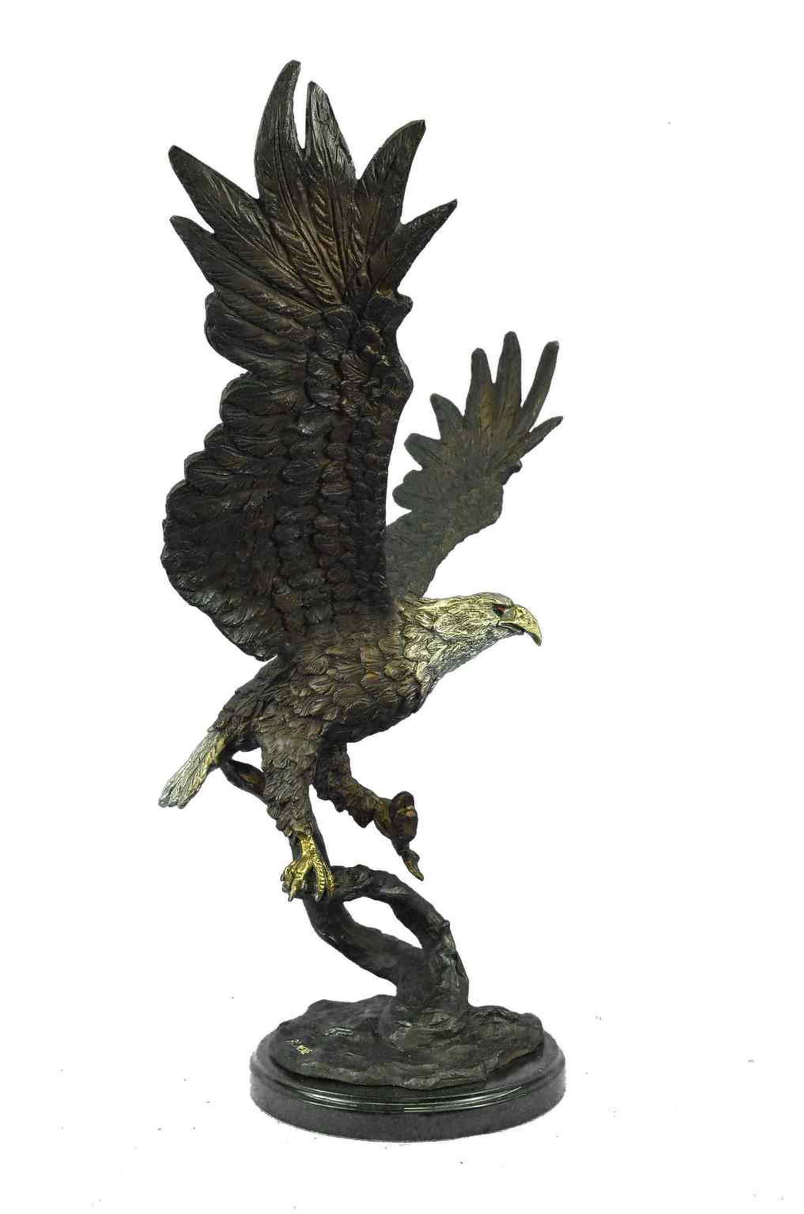 P.J MENE EAGLE LANDING HOTCASE BRONZE SCULPTURE (1 of 3)