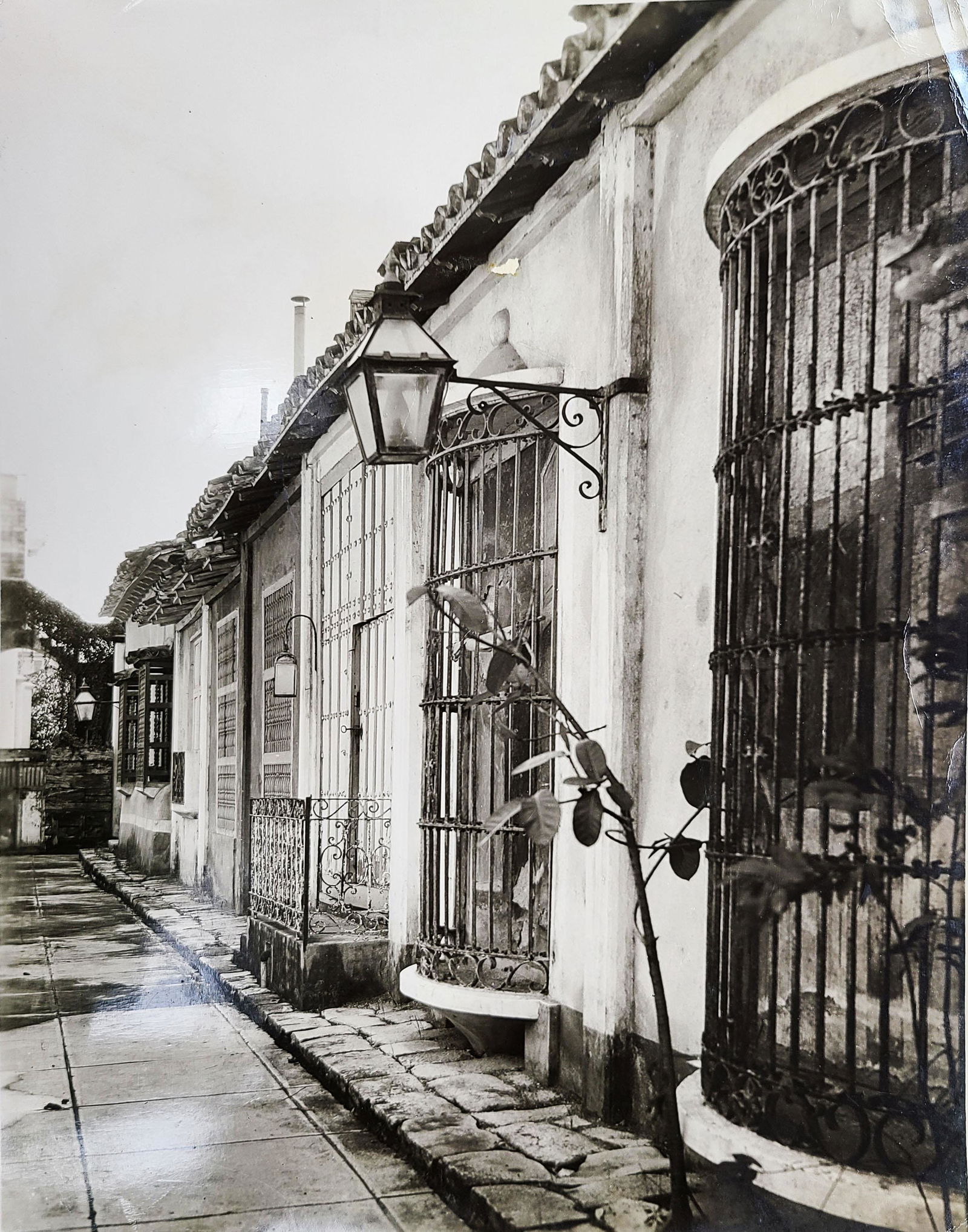 Cuba antique black and white photograph: 9.75" x 7.75" Bacardi Museum