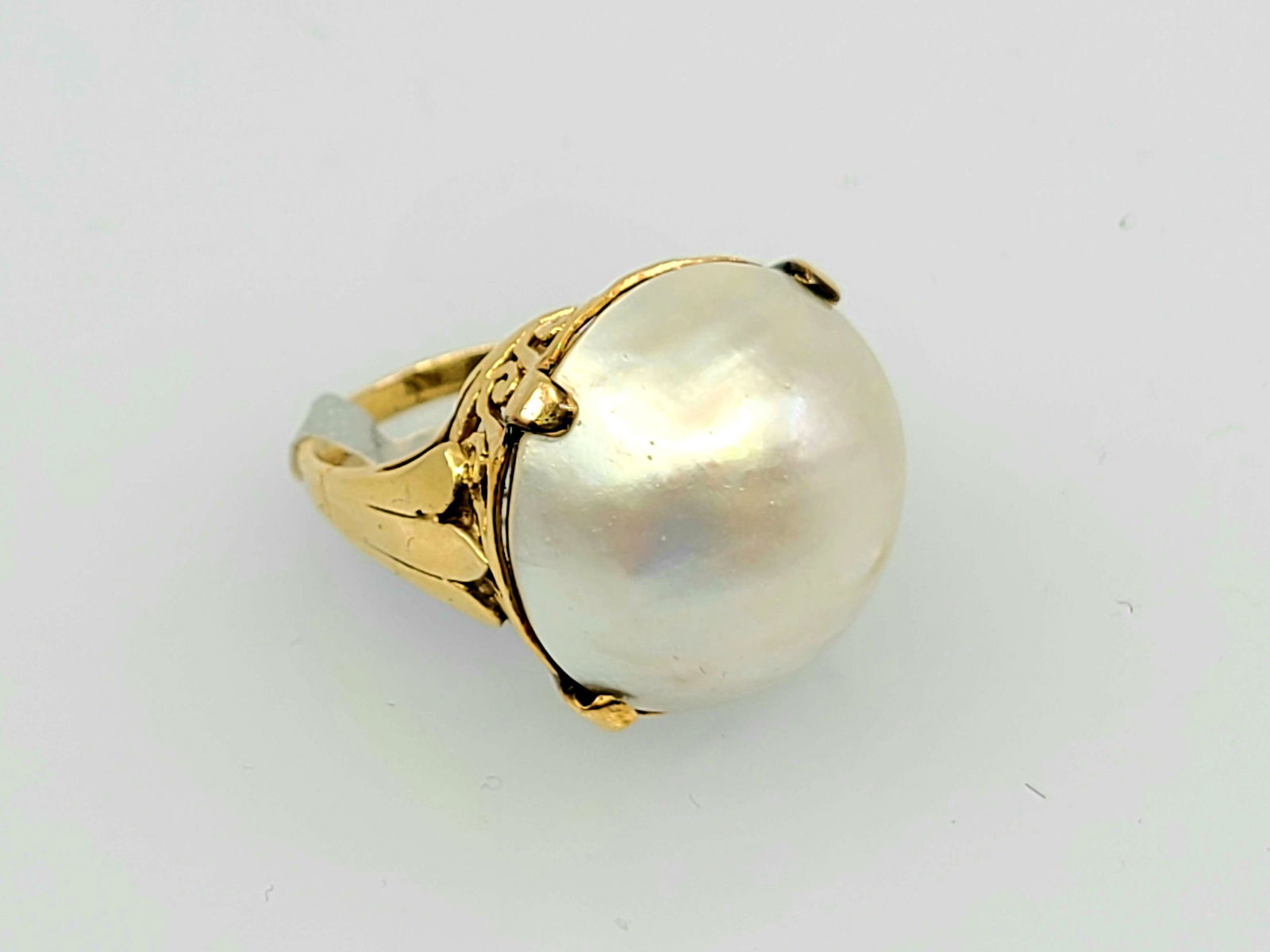 Antique 14kt Yellow Gold  Pearl Ring (1 of 3)