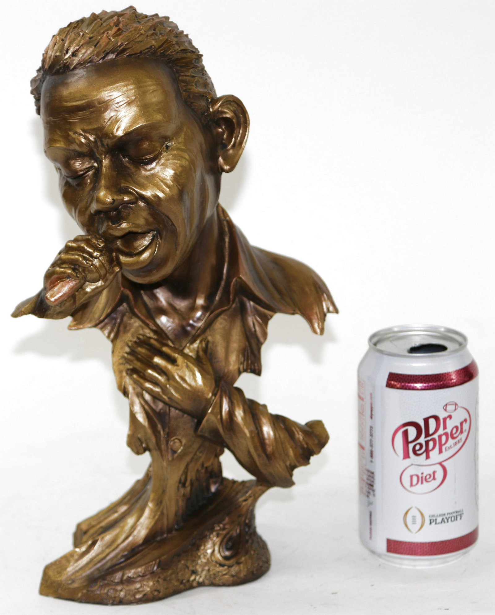 AFRICAN AMERICAN SINGER SCULPTURE: Total Dimensions: Height 12.5'' x Width 5''Approximate Weight: 3 LBSOriginal Reproduction: Original
