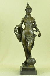 Handmade bronze figure of Diana huntress bronze