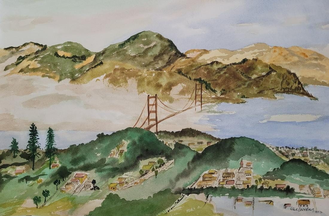 Carl Grossberg: Watercolor on paper 1927 13"3/4 x 20"3/8