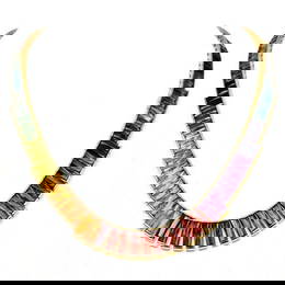 H.Stern Multicolor Gemstones 18K Yellow Gold Rainbow Graduated Link Necklace