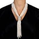 Casa Reale Diamond Pearl Mother of Pearl 18K Gold Multi Strand Large Lariat Necklace