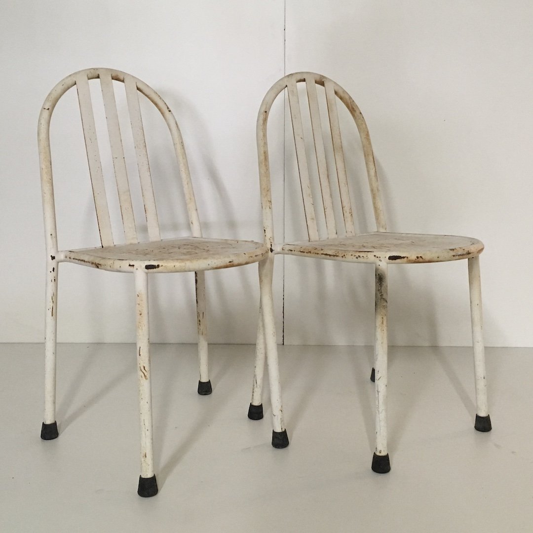 Pair of Robert Mallet-Stevens side chairs: Pair of Robert Mallet-Stevens side chairs