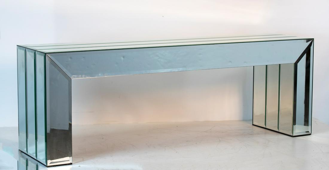 Art Deco Revival Mirrored Console Table (1 of 1)