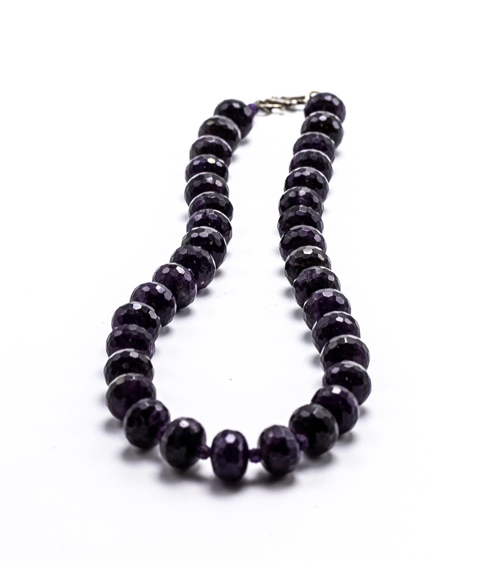 Faceted Amethyst Bead Necklace (1 of 1)