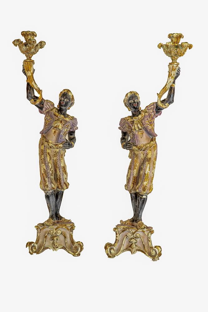 Giant Blackamoors, Pair: Giant Blackamoors, Pair, 20"w x 20"d x 78" tall