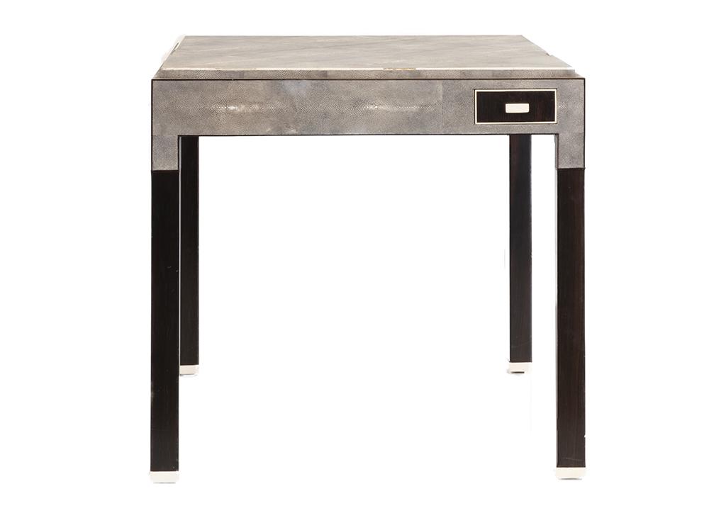 Karl Springer Shagreen and Bone Games Table: A beautiful Sharkskin covered table.