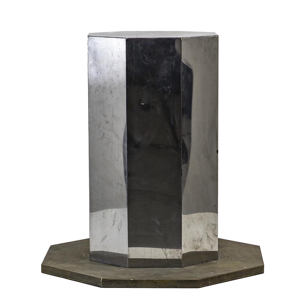 Willy Rizzo Stainless and Brass Dining Table Base (1 of 1)