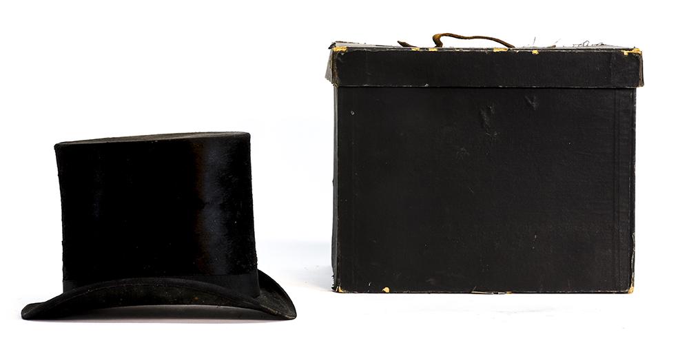 19th Century Beaver Top Hat and Original Box (1 of 1)