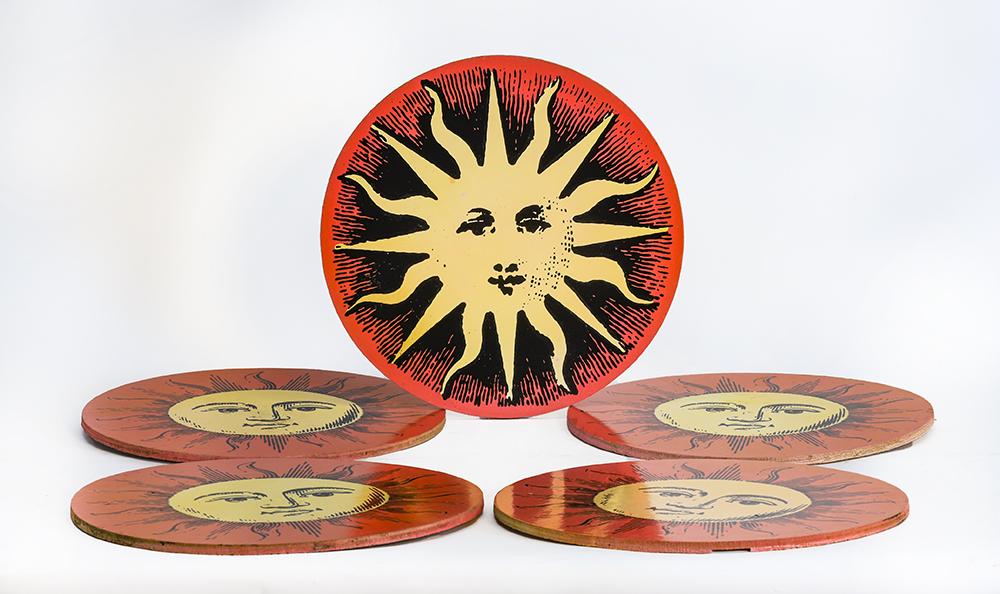 Fornasetti Style Place Mats: Fornasetti Style Place Mats 12"D