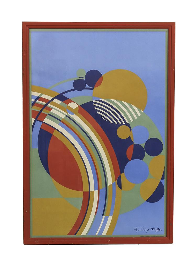 Frank Lloyd Wright Artwork: 32"H x 21"W x 1"D