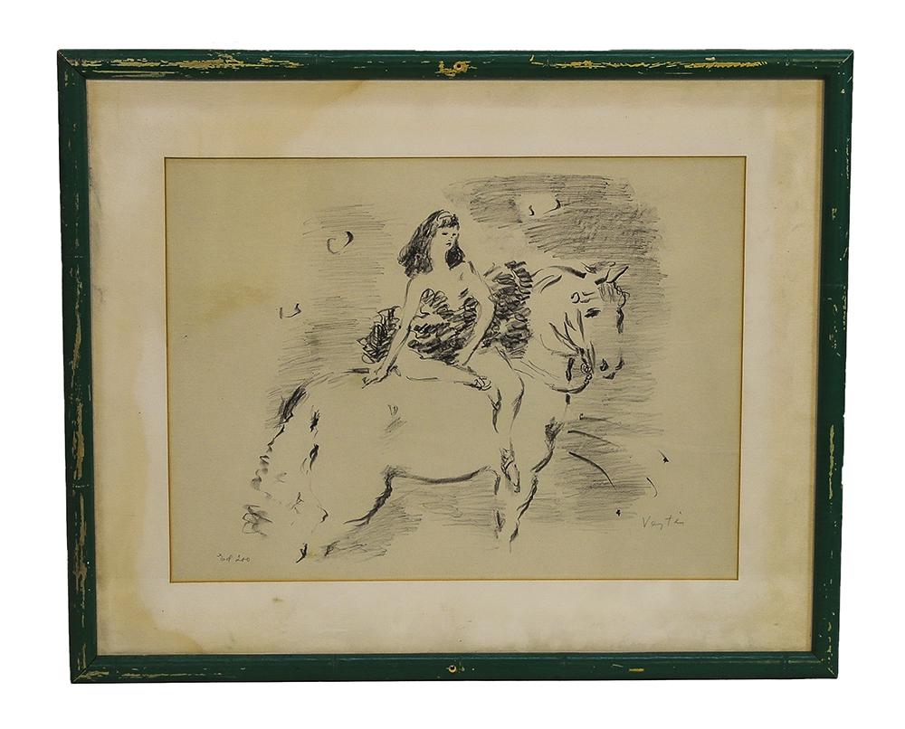 Marcel Vertes Artwork-Signed: 26"H x 31"W x 1"D