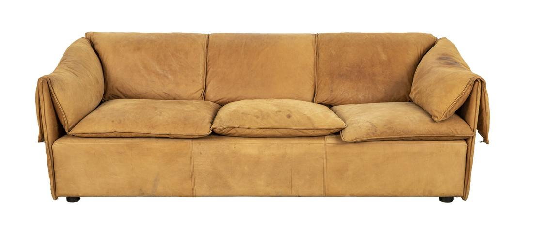 Niels Eilersen "Lotus" Leather Sofa: 26H x 83W x 37D