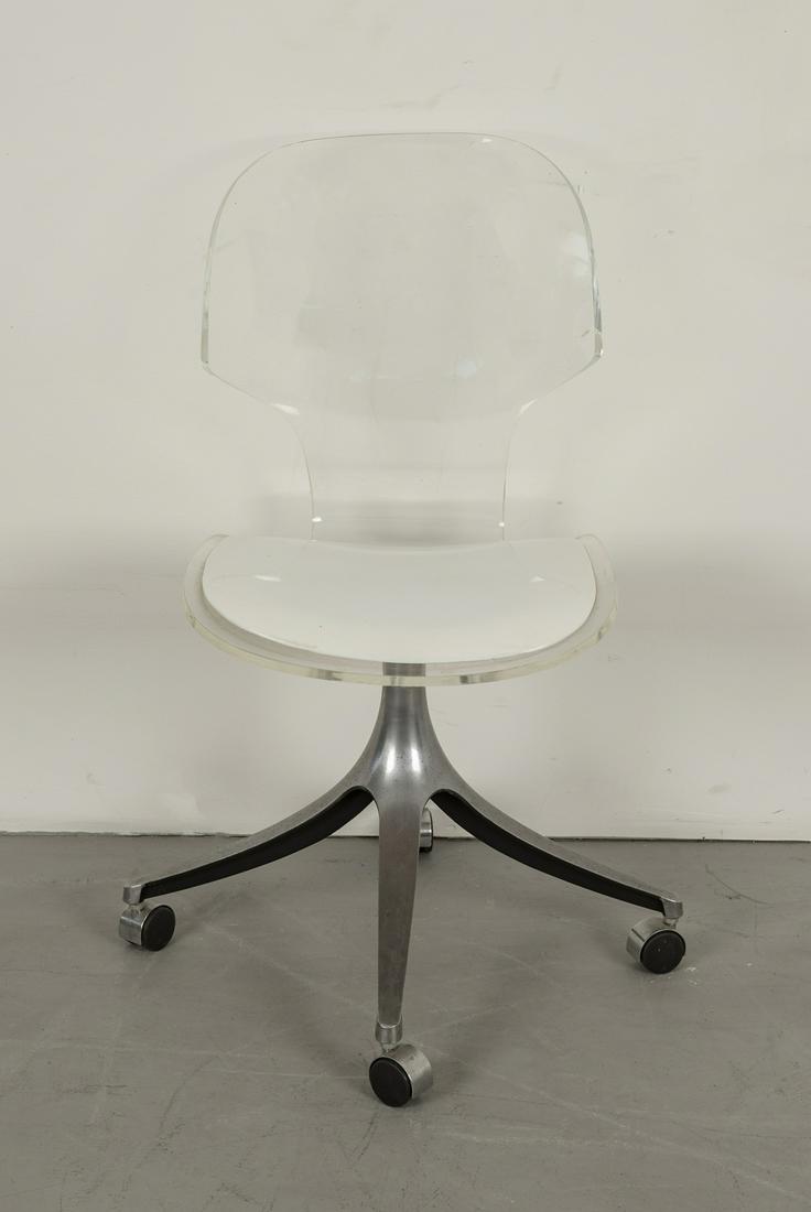 Mid Century Lucite Office Chair (1 of 2)