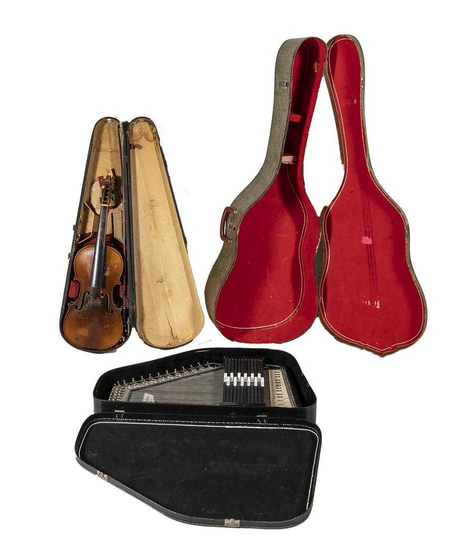 Guitar Case (empty) Violin and Case , Auto Harp (1 of 1)