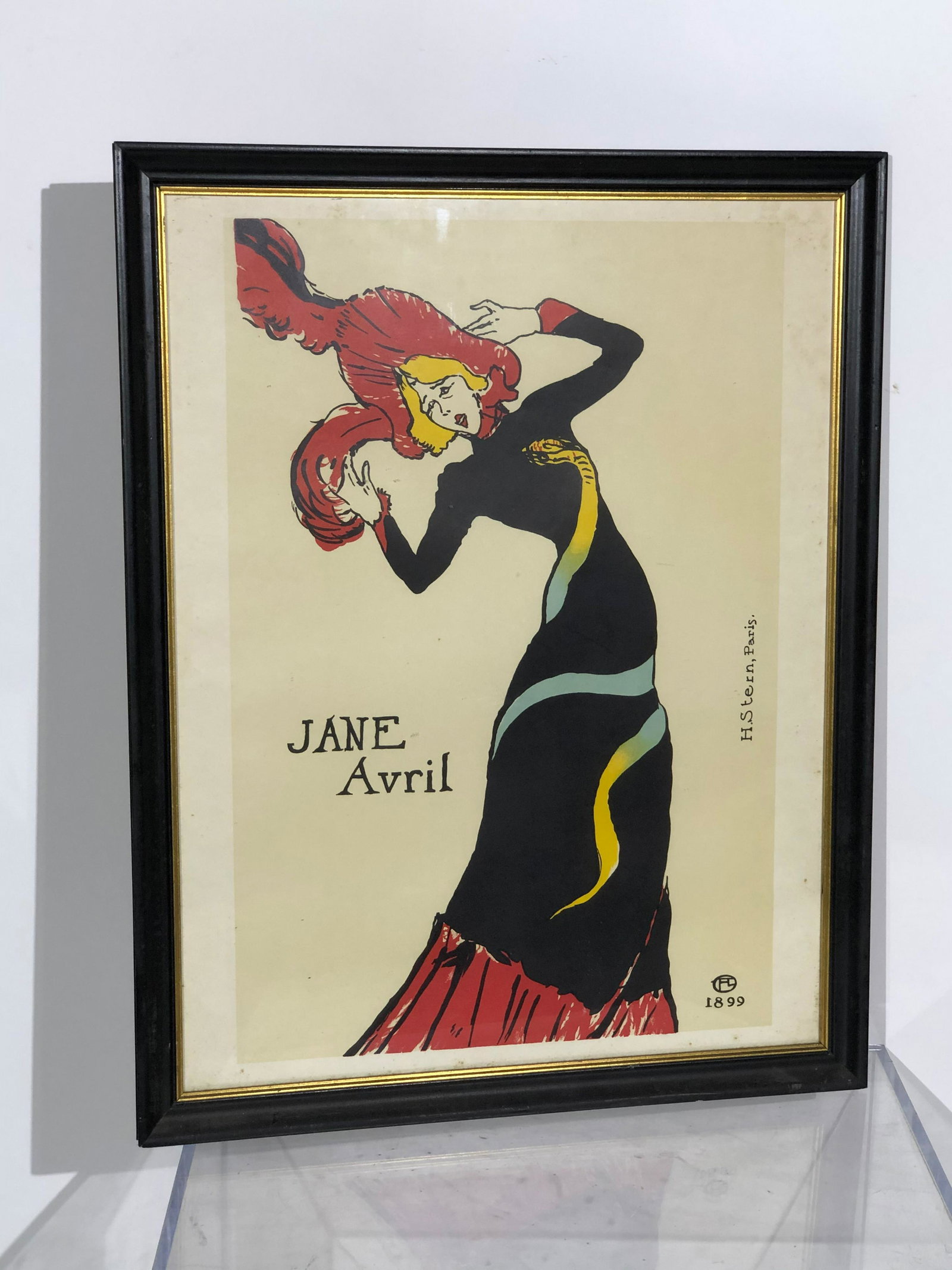 Toulose Lautrec poster, Jane Avril H. Stern: H. Stern, 1899, not examined out of frame