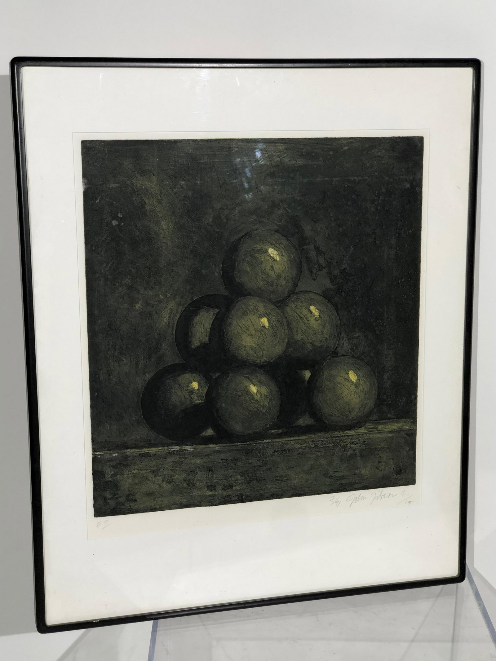 John Gibson Lithograph Number 2: John Gibson Lithograph of Cannonballs, Number Two, dated 7/91, numbered 4/15
