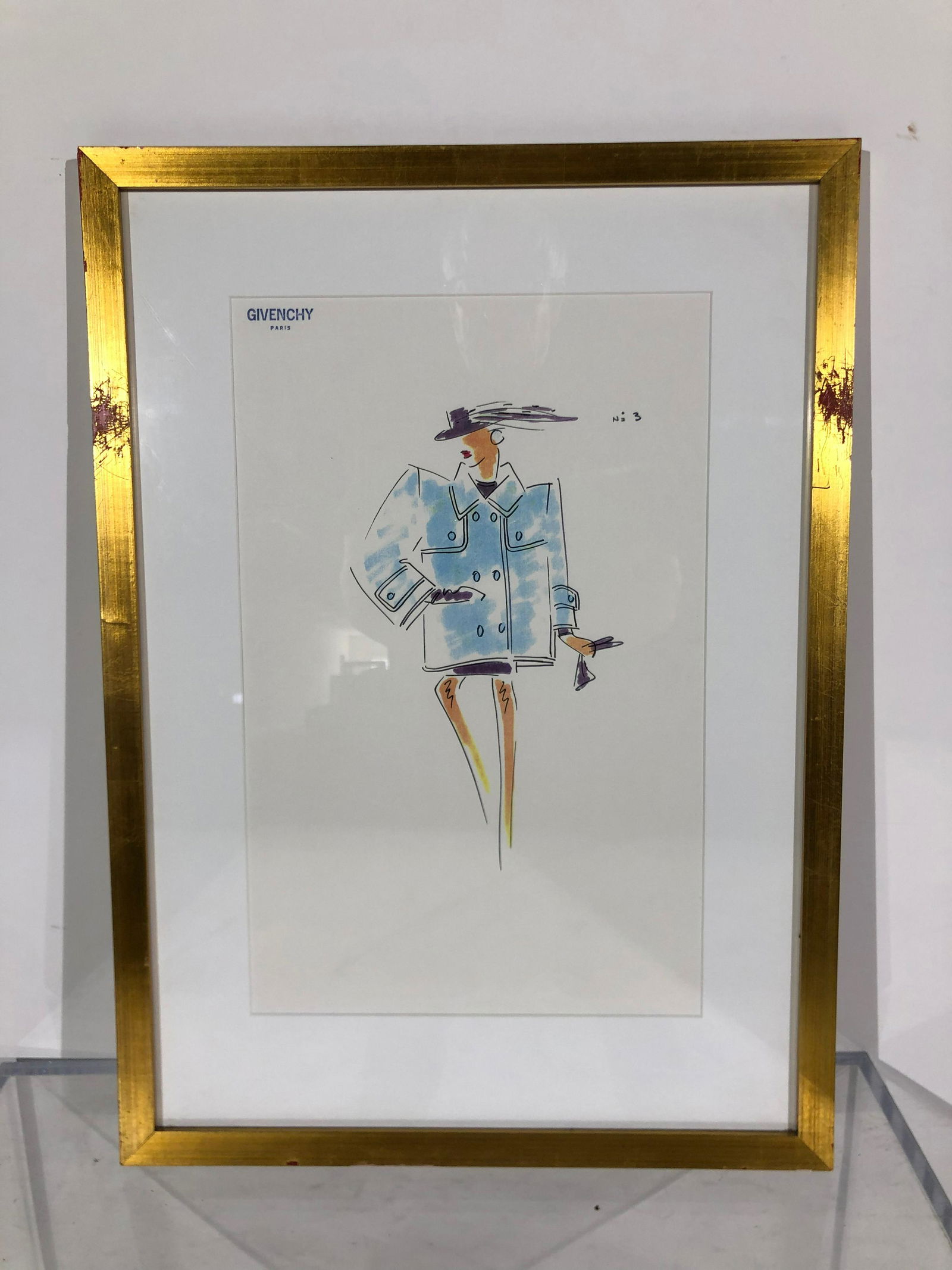 House of Givenchy Original Fashion Illustration: House of Givenchy Original Fashion Illustration from the Givenchy Hotel & Spa in Palm Springs, California (now known as the Parker Hotel, decorated by Jonathan Adler). The House of Givency was revital