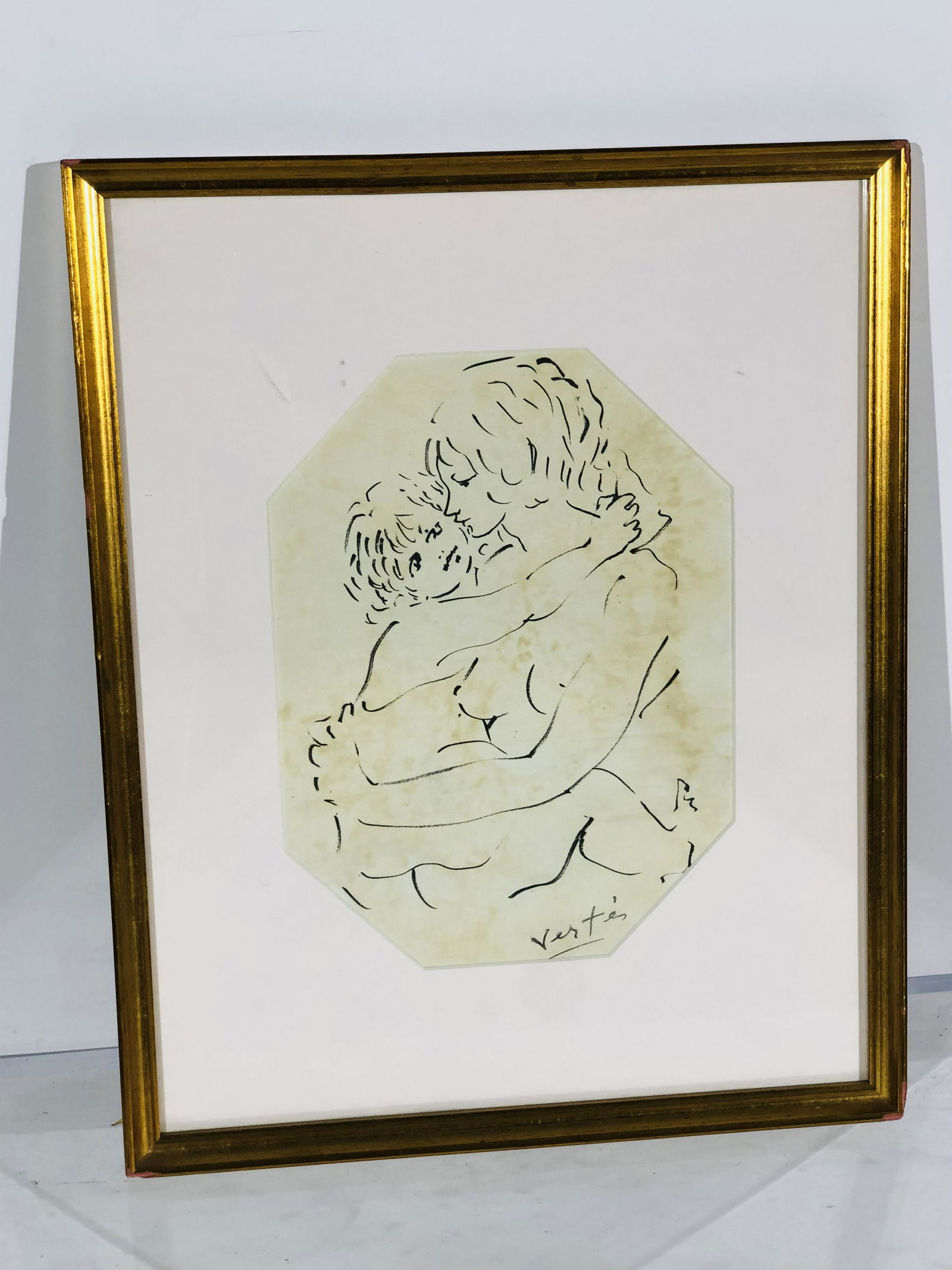 Marcel Vertes Lithograph, signed: Marcel Vertes Lithograph, signed, matted and framed