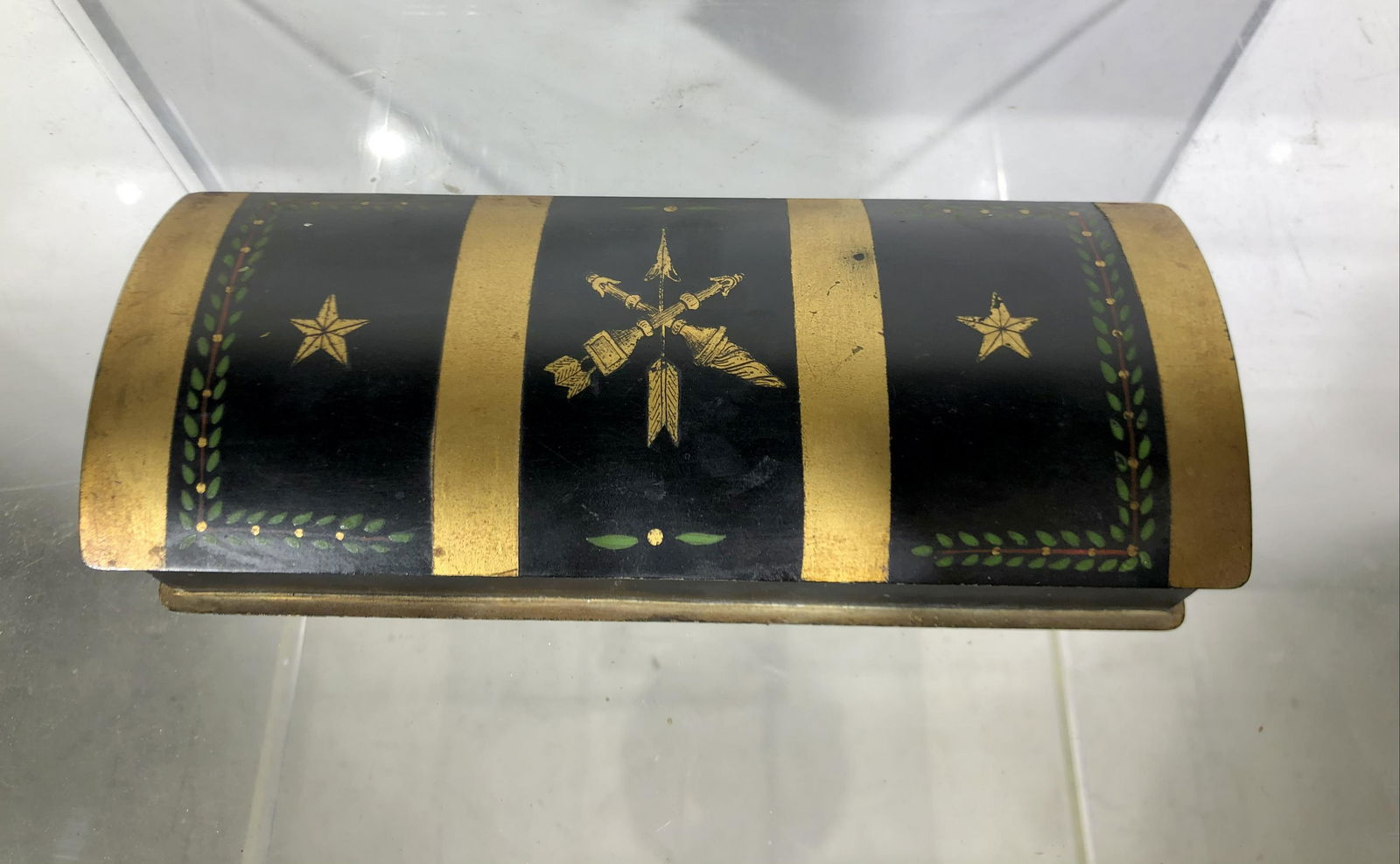 Italian Paint-Decorated Metal Box: Italian Paint-Decorated Metal Box