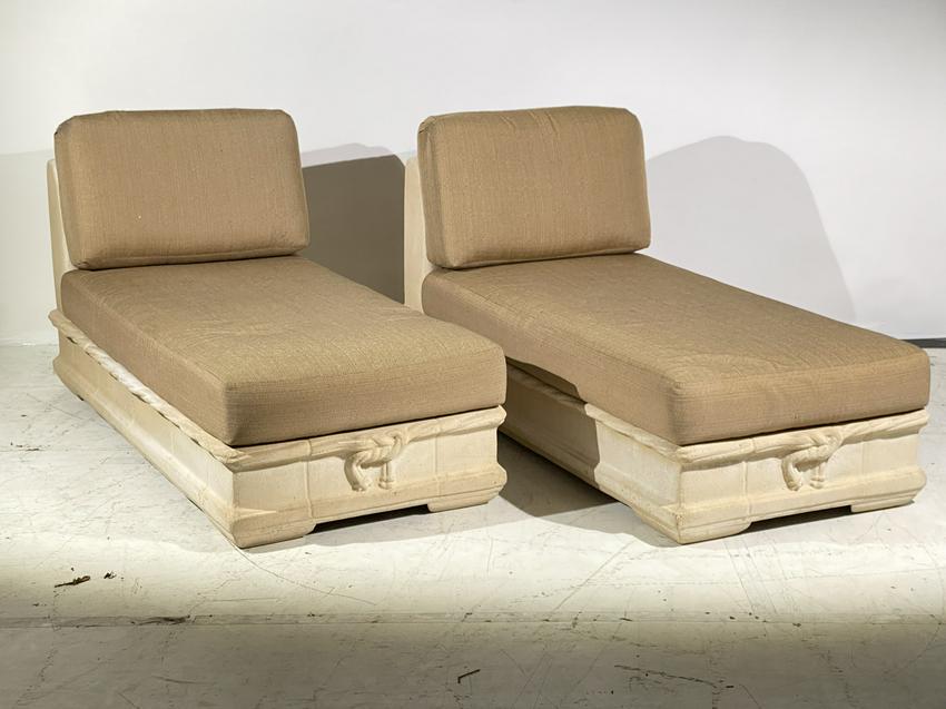 Michael Taylor Style Chaise Lounges Pair (1 of 1)