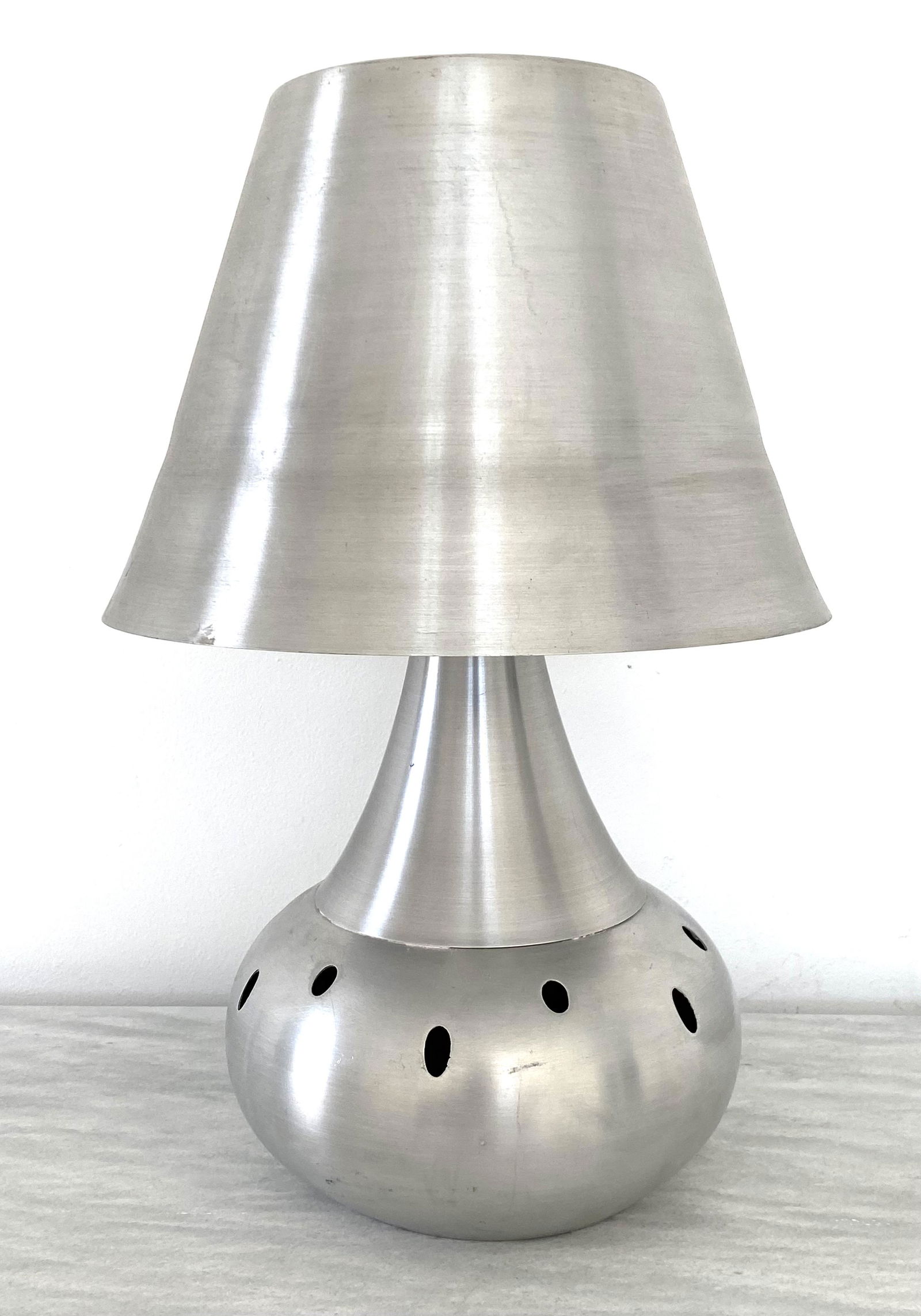 French Mid-Century Aluminum Lamp (1 of 1)