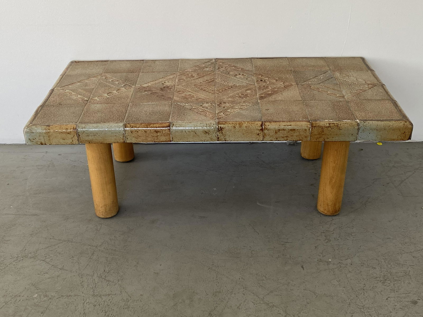 Roger Capron Coffee Table: 13.5 H x 41W x21.5D