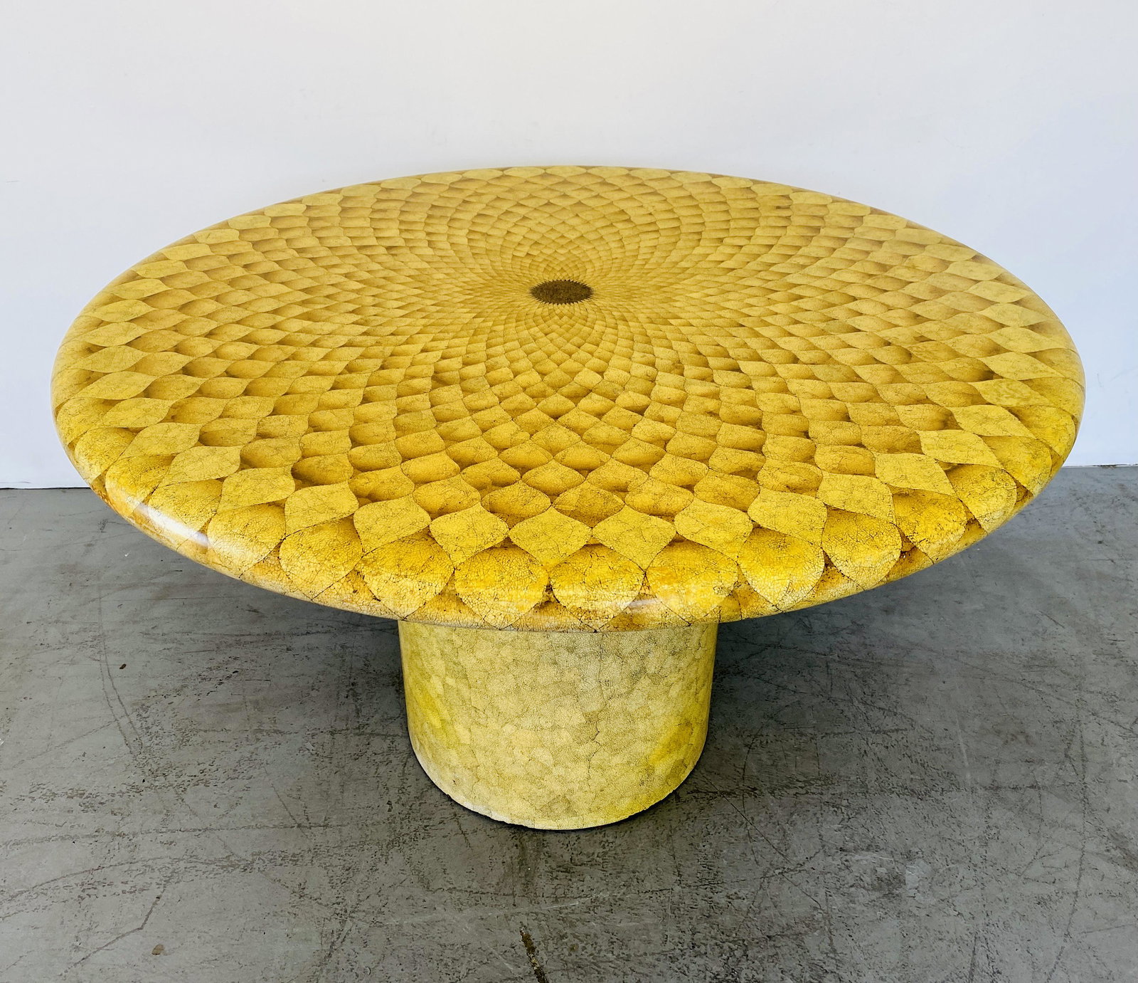 Karl Springer Lacquered Eggshell Center Table (1 of 1)