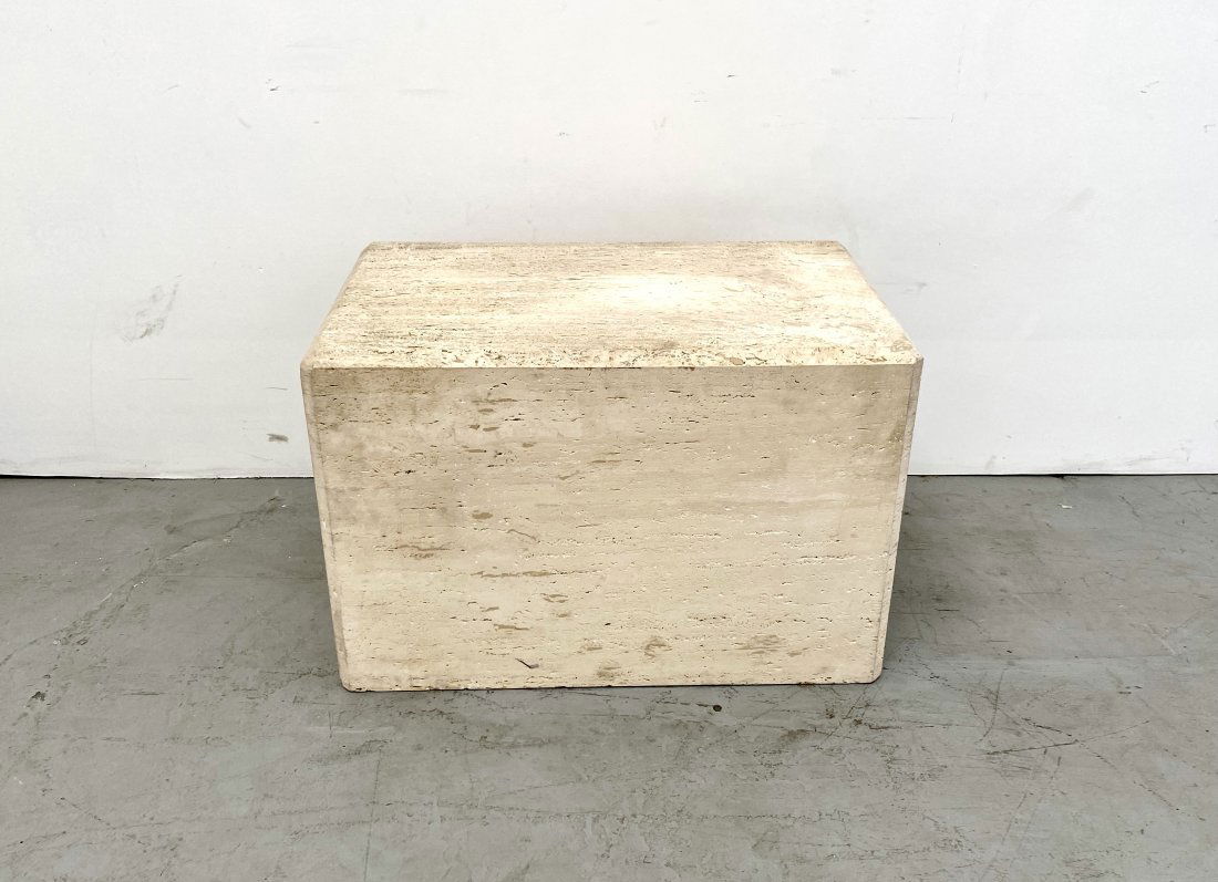 Samuel Marx Large Travertine Cube Tables 2 of 2 (1 of 1)