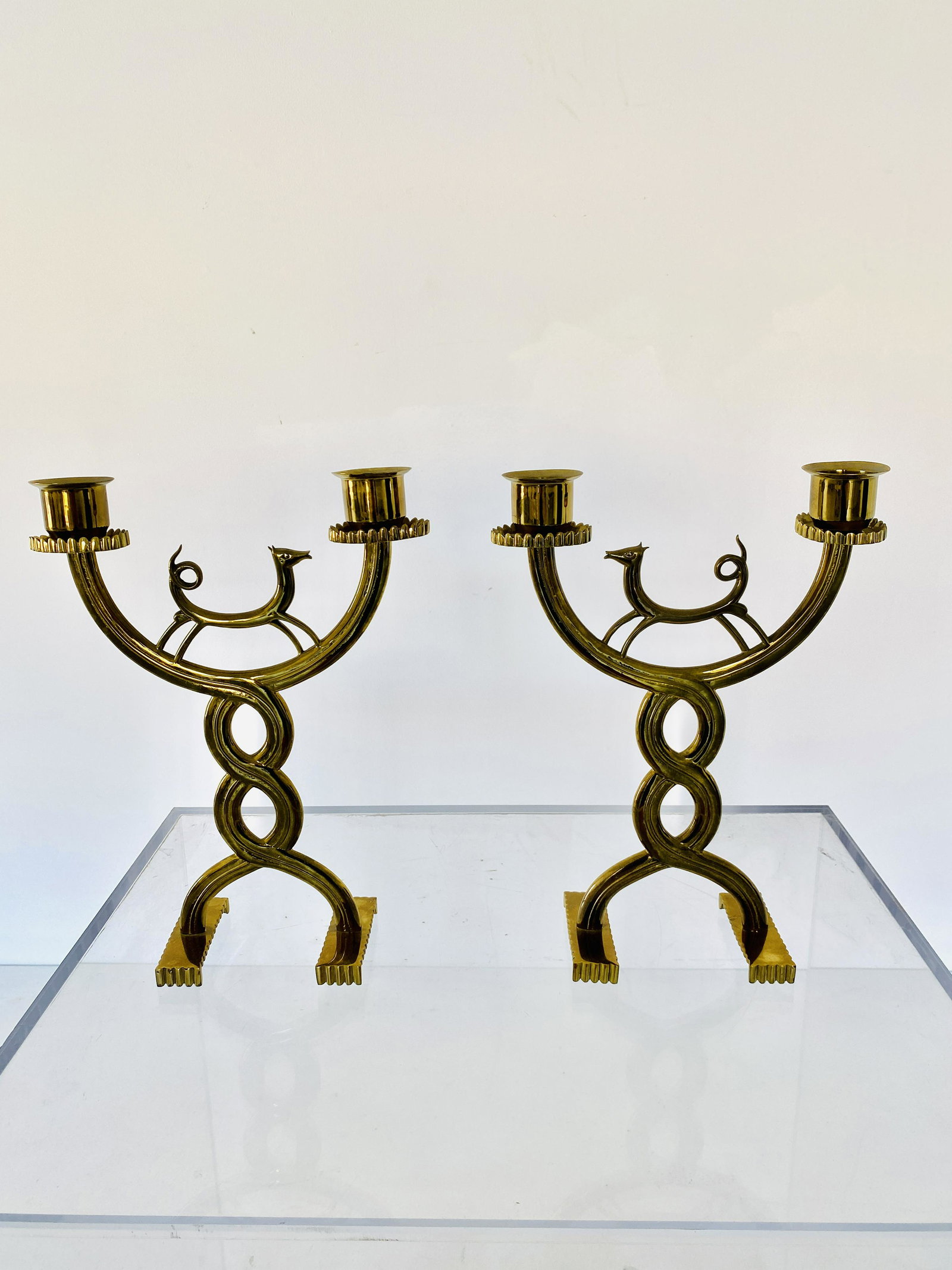 Hagenauer Brass Candlesticks (1 of 1)
