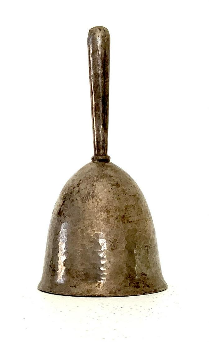 Sterling Hand Hammered Bell by Kirk Steiff: 4H x 2 Diameter
