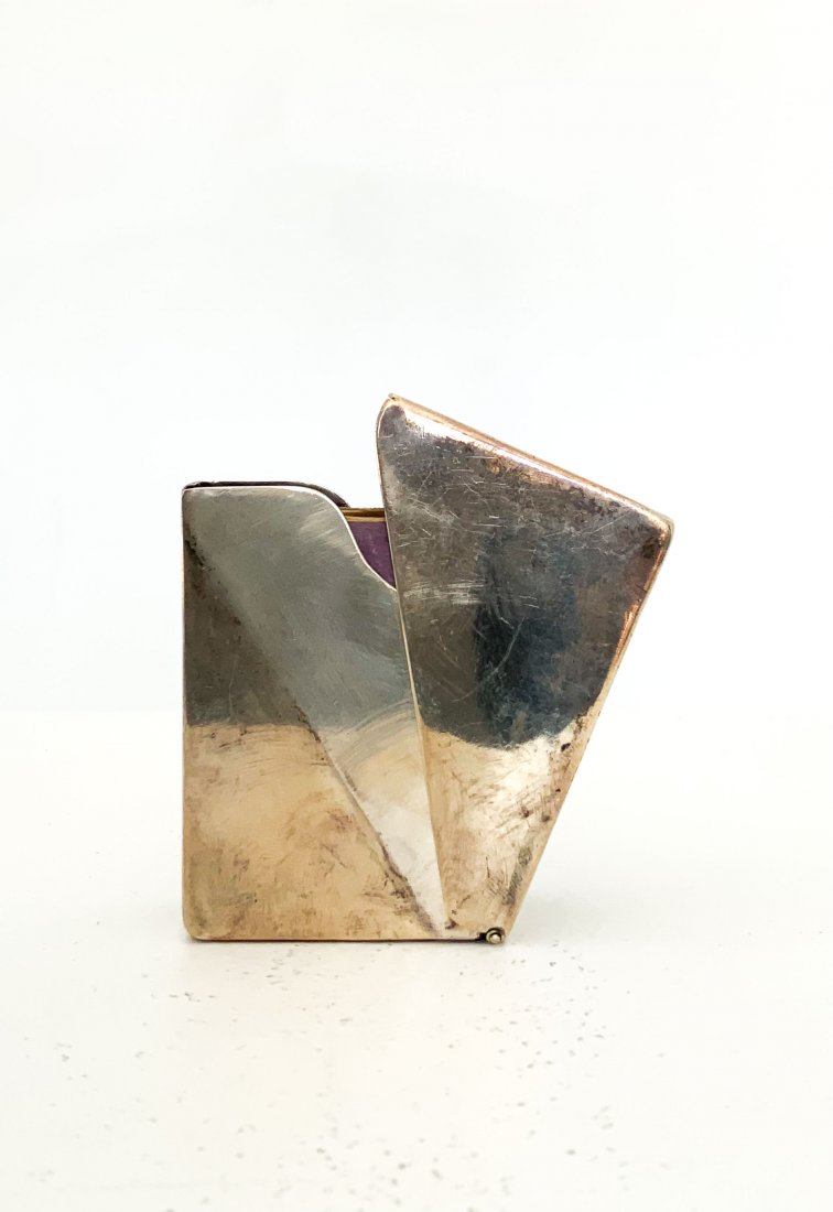 Dunhill Sterling Silver Match Safe: 2.5 x 2 x 1