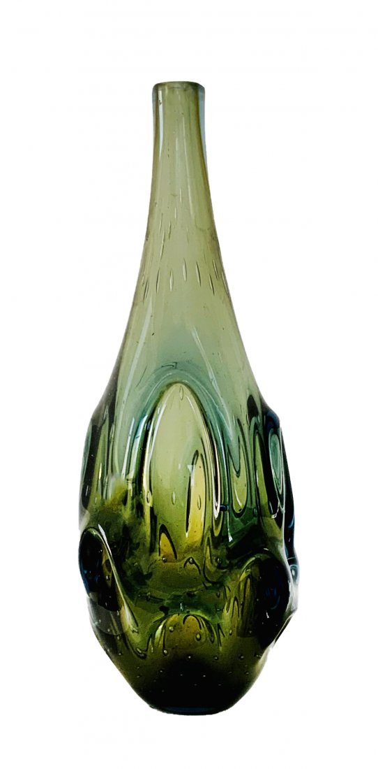 Claire Falkenstein for Salviati Tall Vase: 13H x 5 Diameter Signed on bottom and documented.