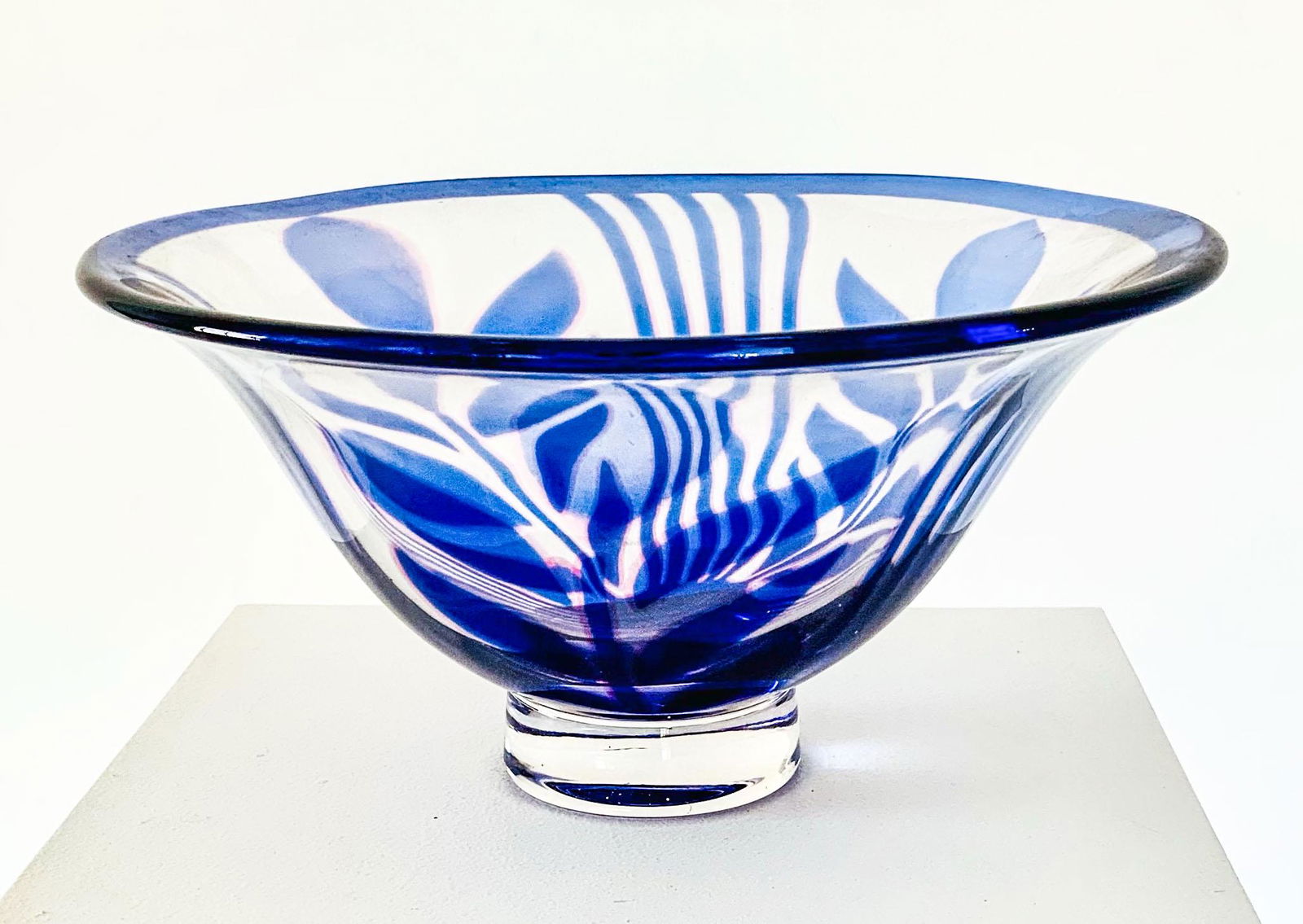 Orrefors Glass Centerpiece: 5.5H x 11 Diameter