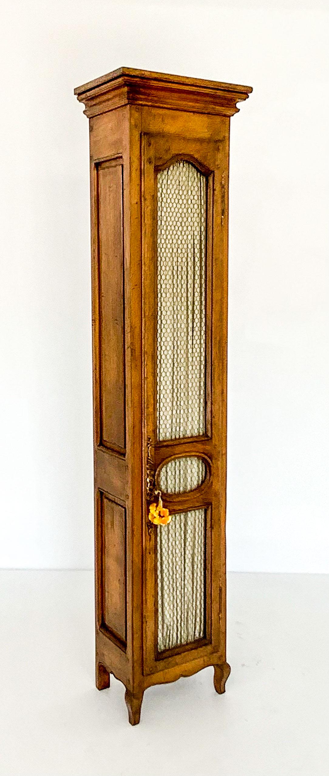 19th Century French Tall Cabinet: 61H x 14W x 9.5D