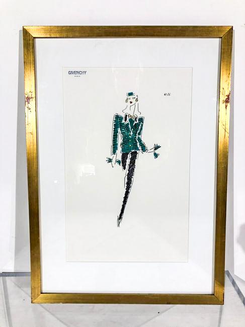 House of Givenchy Original Fashion Illustration from: House of Givenchy Original Fashion Illustration from the Givenchy Hotel & Spa in Palm Springs, California (now known as the Parker Hotel, decorated by Jonathan Adler). The House of Givency was revital