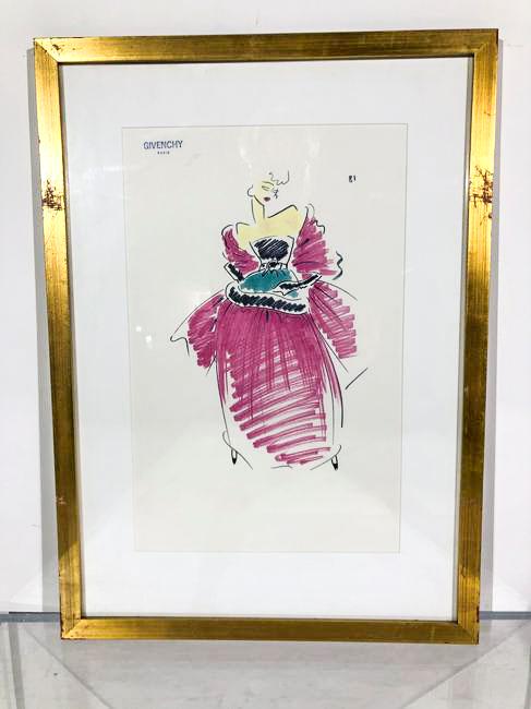 House of Givenchy Original Fashion Illustration from: House of Givenchy Original Fashion Illustration from the Givenchy Hotel & Spa in Palm Springs, California (now known as the Parker Hotel, decorated by Jonathan Adler). The House of Givency was revital