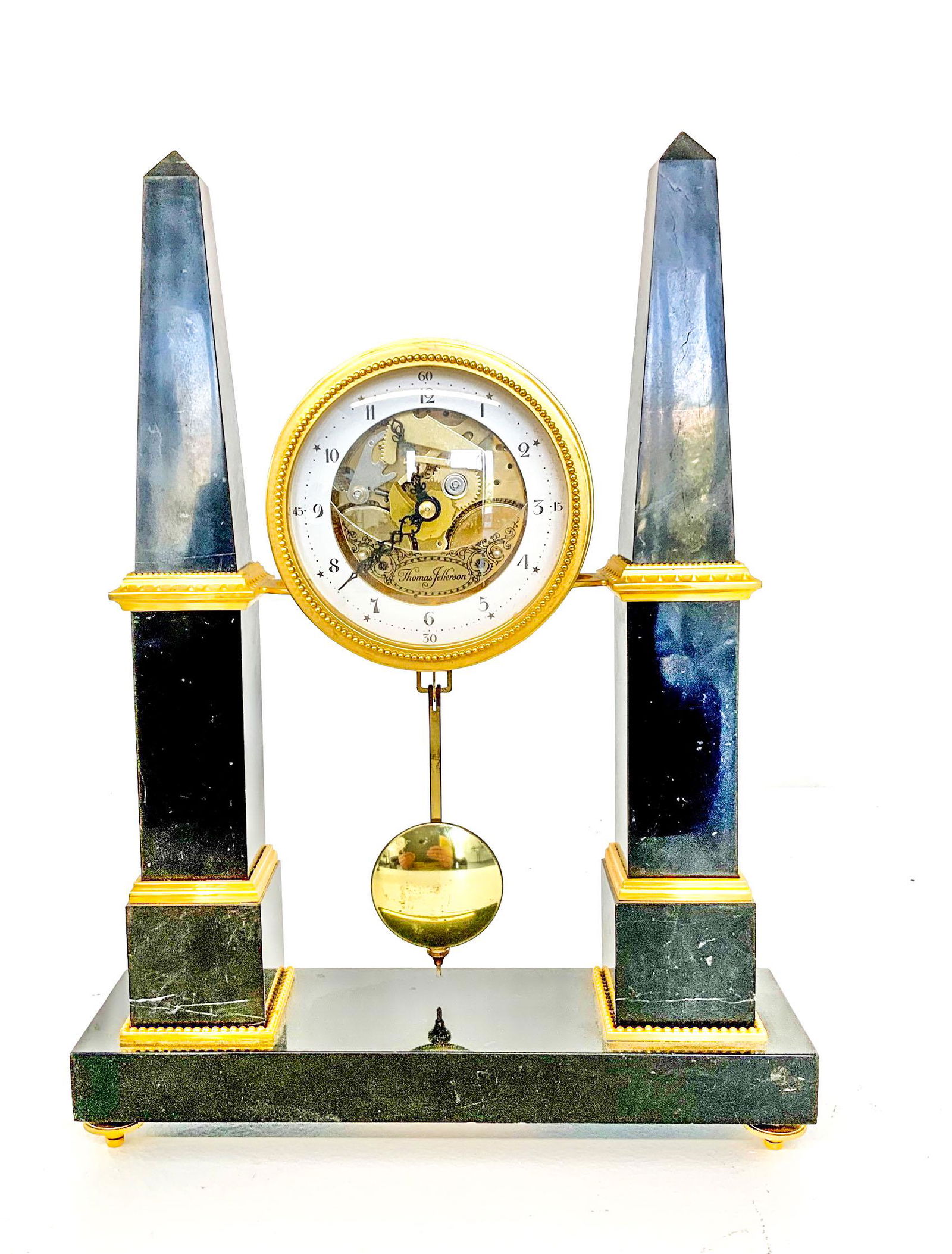 Obelisk Table Clock: 15.5 x 11.5 x 3.25