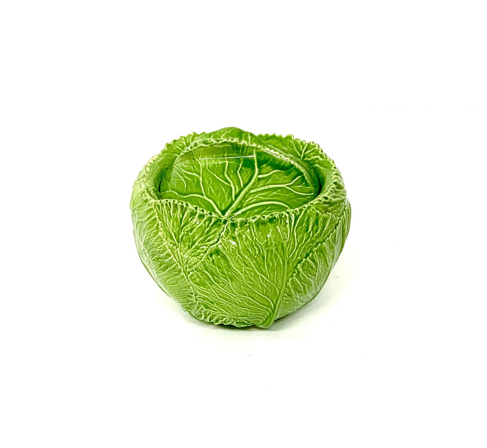 Large Cabbageware Tureen: 9H x 11 Diameter