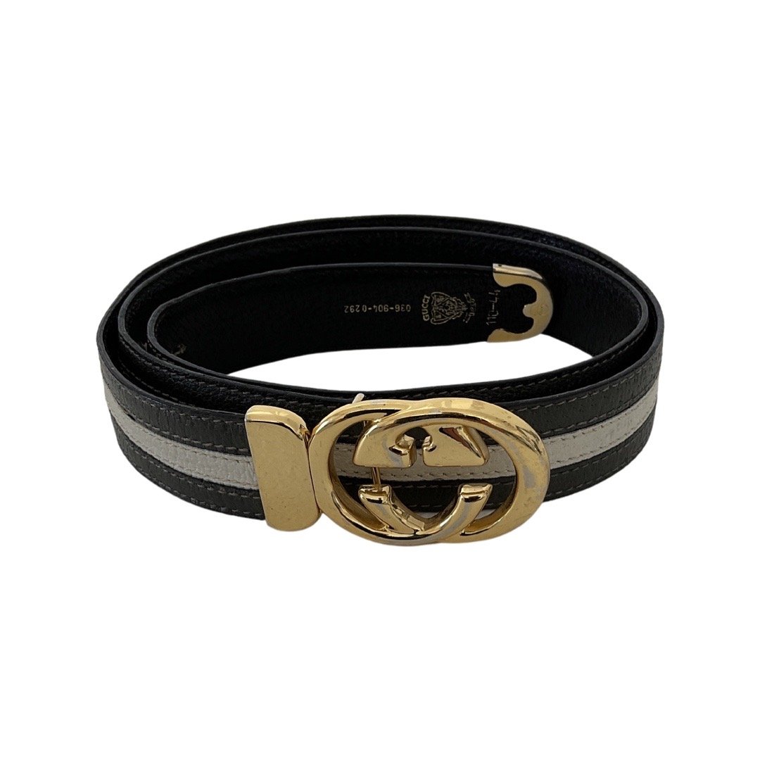 Vintage Black & White Gucci Belt (1 of 2)