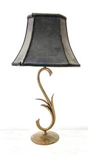 Hans Grag Bronze Table Lamp: 23H x 6W x6D