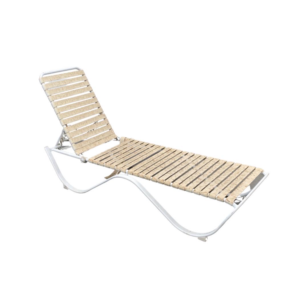 Outdoor Chaise: 13H x 27W x 85L