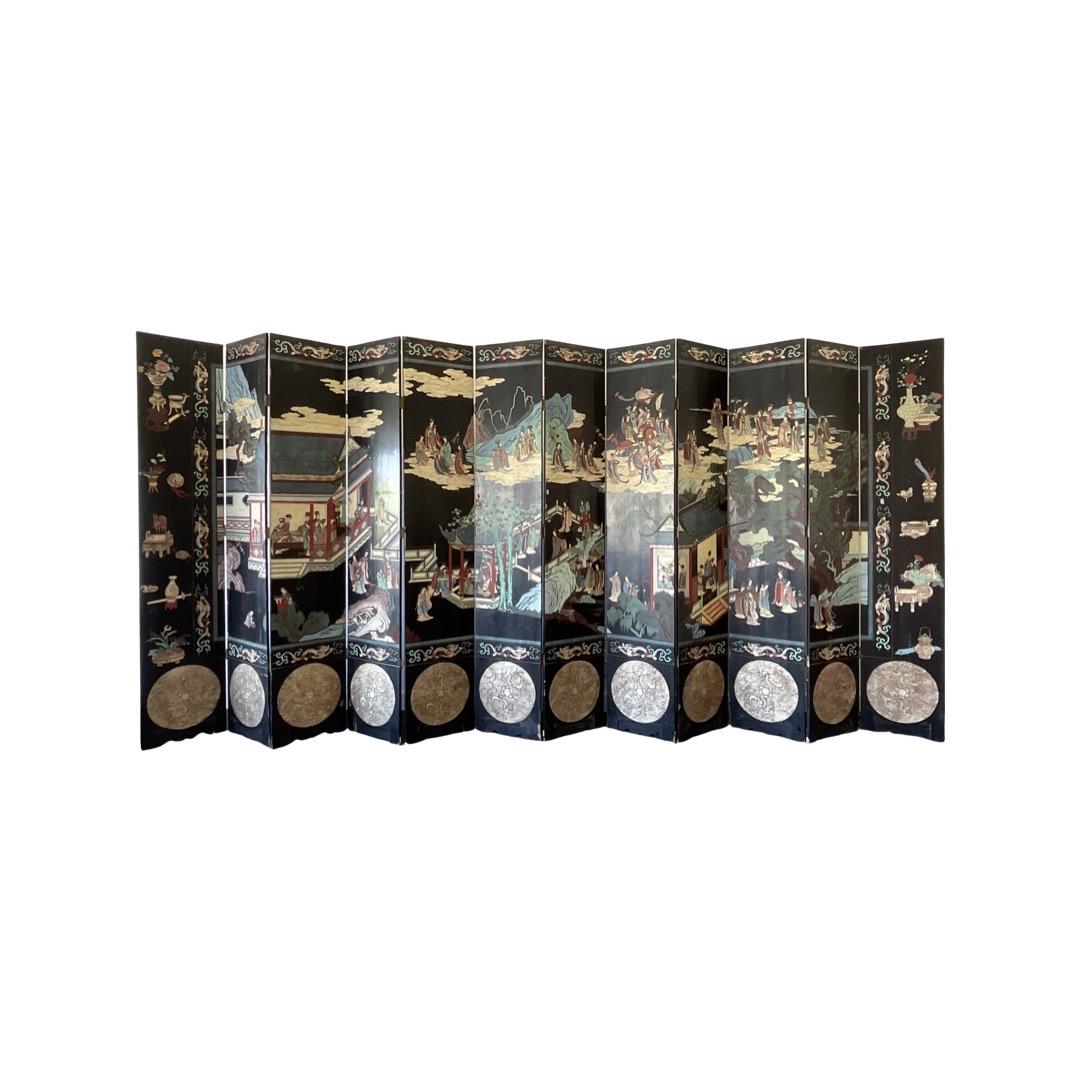 12 Panel Coromandel Chinese Screen (1 of 1)