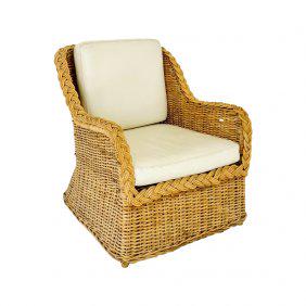 Michael Taylor Wicker Lounge Chair (1 of 1)