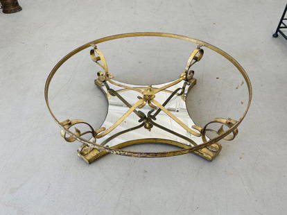 Arturo Pani Bronze Cocktail Table: 14.25H x 47.5 Diameter